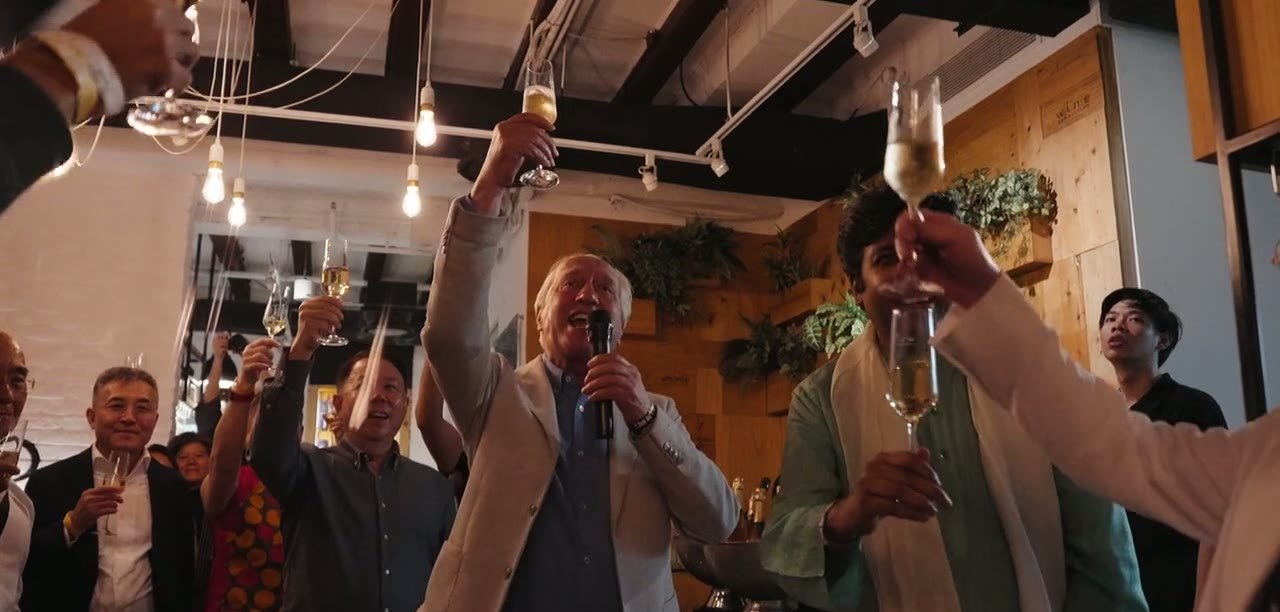 Guests raising a toast at the Citymakers' Social
