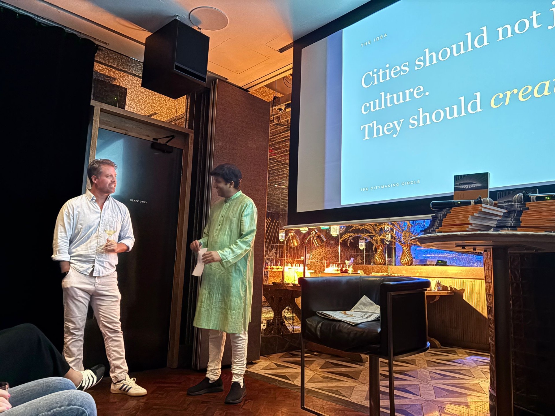 Anupam Yog opening the Founding Preview of The Citymaking Circle at The Nanson