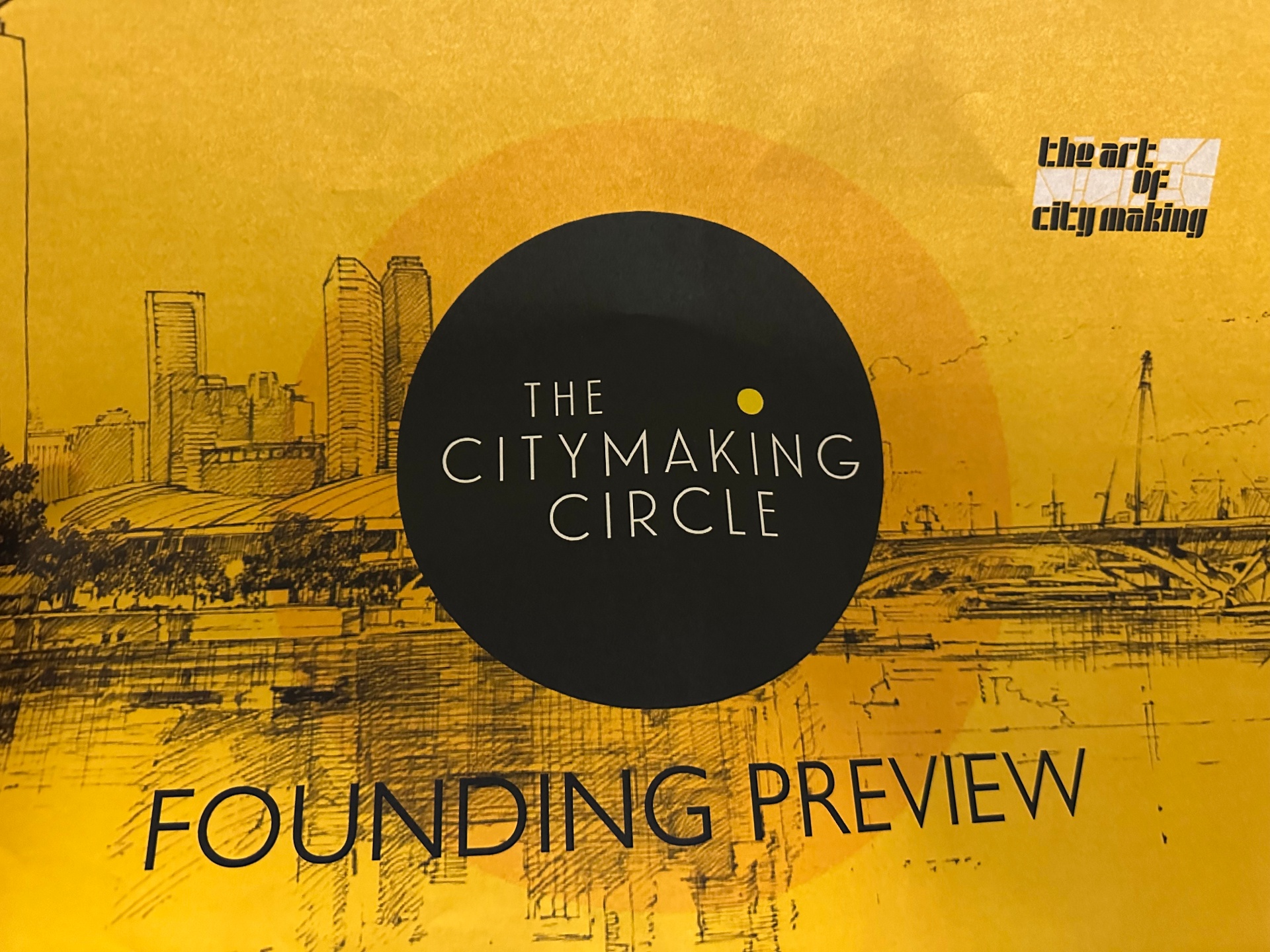 The Citymaking Circle Founding Preview programme — yellow cover with Singapore skyline